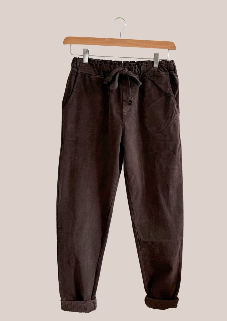 pantalon Pam de coloris chocolat, pour femme senior - forESTIME