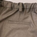 Poche du pantalon Pauline coupe droite coloris châtaigne - forESTIME
