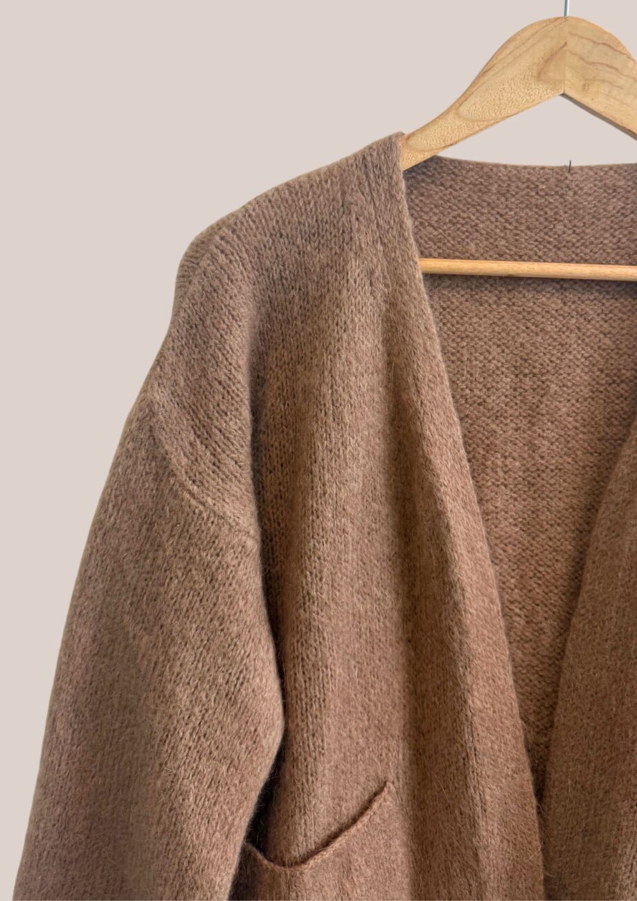 Gilet sans bouton coloris Camel pour femme senior - forESIME
