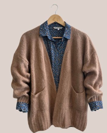 Gilet Gaelle en maille camel