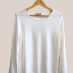 Tee-shirt manches longues coloris blanc cassé - forESTIME