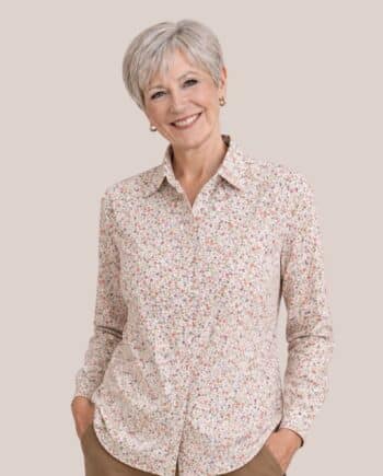 Chemisier Charlotte imprimé fleurs pastel - forESTIME