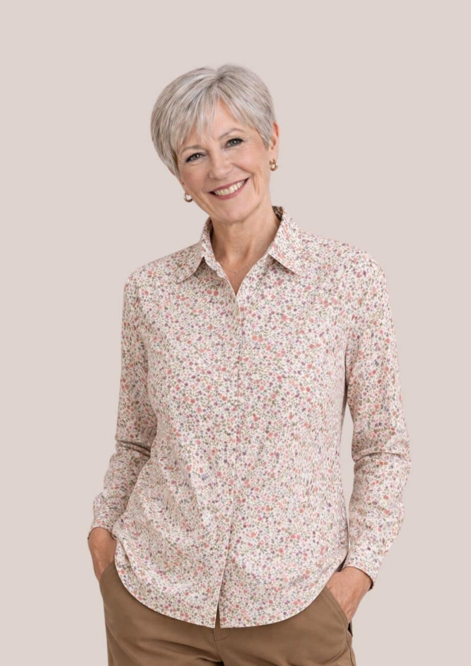 Chemisier Charlotte imprimé fleurs pastel - forESTIME