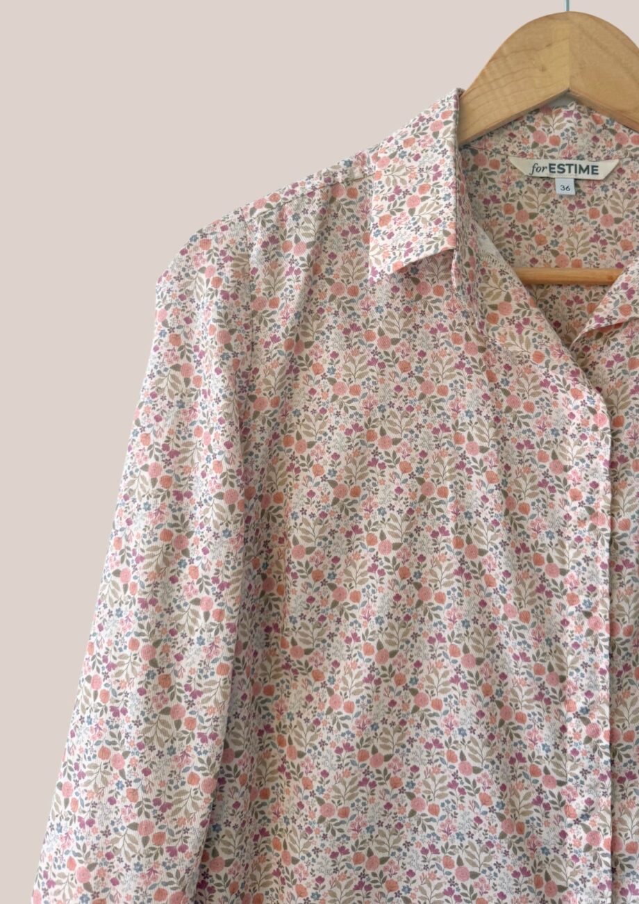 Chemisier Charlotte pour femme senior coloris pastel - forESTIME