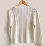 Gilet Gary manches longues de coloris écru pour femme senior - forESTIME
