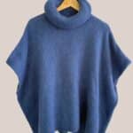 Pull bleu jean Plume pour femme senior Col roulé - forESTIME