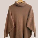 Pull Paule de coloris camel idéal pour grandes tailles - forESTIME
