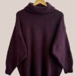 Pull Paule de coloris prune idéal pour grandes tailles - forESTIME