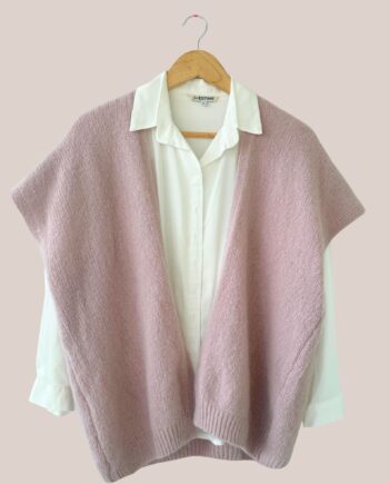 Gilet Gary rose grisé pour femme seniors. Gilet sans manches - forESTIME