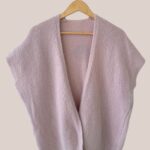 Gilet sans manches de coloris rose grisé pour femme senior - forESTIME