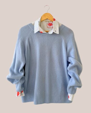 Pull Alice bleu ciel idéal femme senior - forESTIME