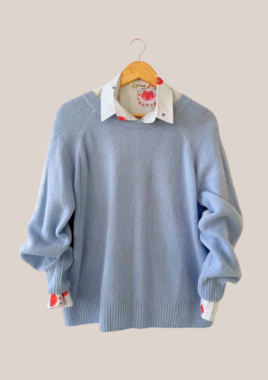 Pull Alice bleu ciel idéal femme senior - forESTIME