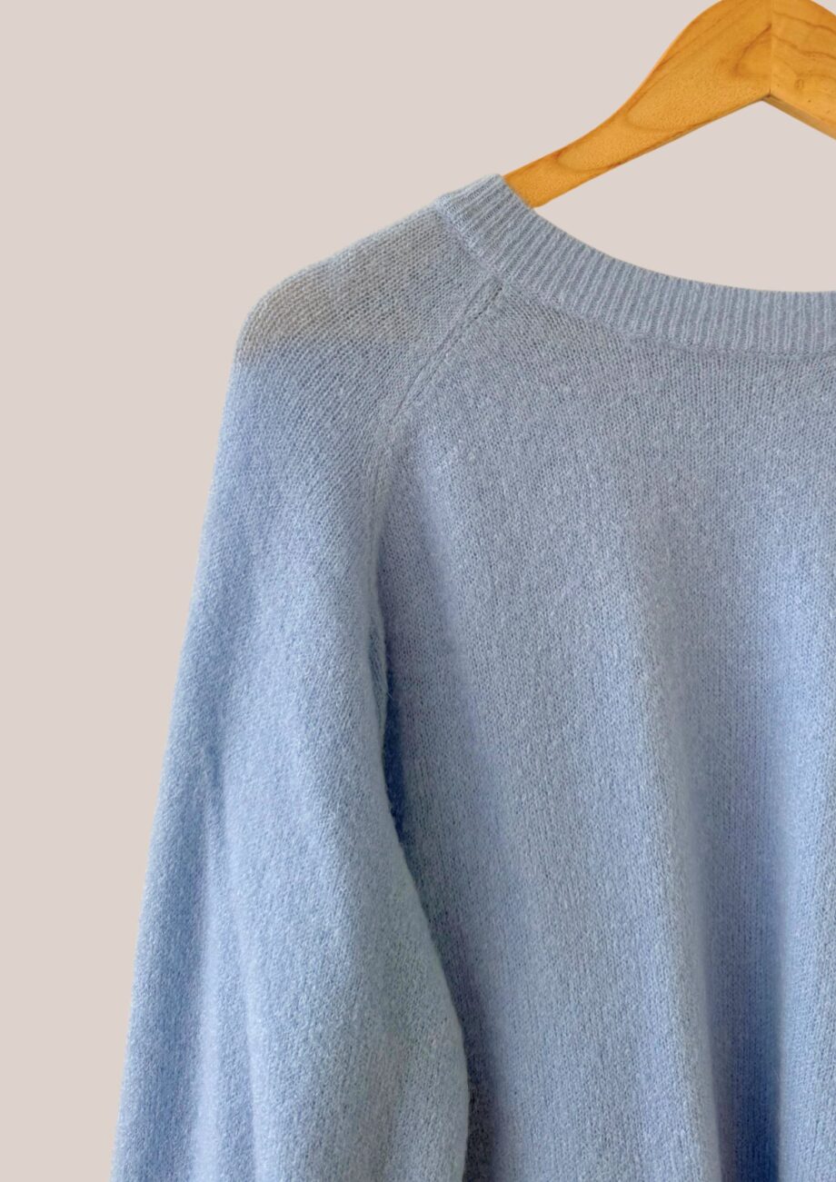 Pull Alice bleu ciel manches longues - femme senior - forESTIME