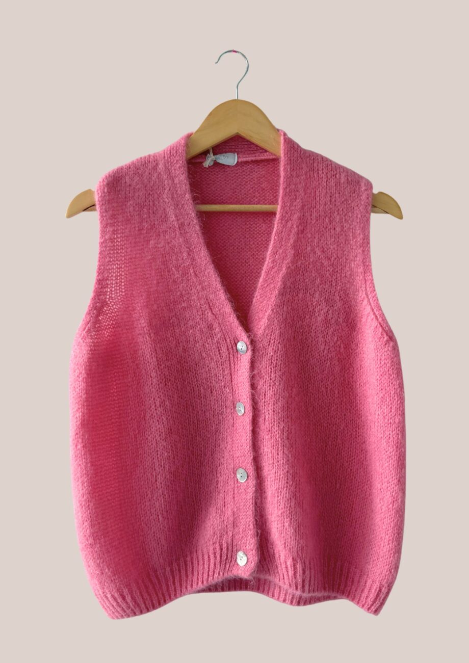 Gilet sans manches rose femme senior Gwendoline - forESTIME