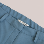 pantalon femme senior bleu coupe droite confortable - forESTIME