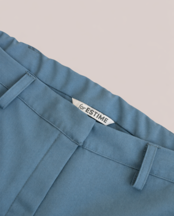 pantalon femme senior bleu coupe droite confortable - forESTIME