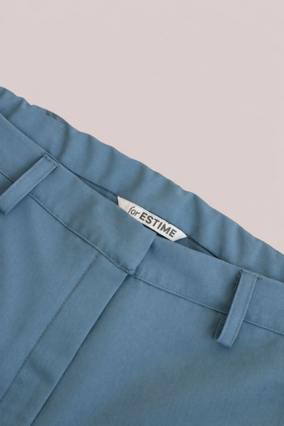 pantalon femme senior bleu coupe droite confortable - forESTIME