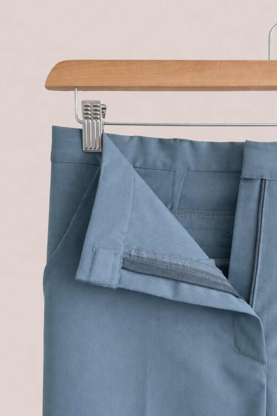 Pantalon Pauline femme taille élastique bleu - forESTIME