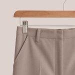 Pantalon Pauline femme taille élastique beige foncé - forESTIME