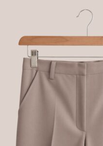 Pantalon Pauline femme taille élastique beige foncé - forESTIME