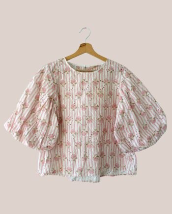 Blouse rayé fleuris Cécilia