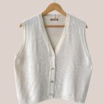 Gilet Gatia sans manches femme senior coloris écru idéal pour femme senior