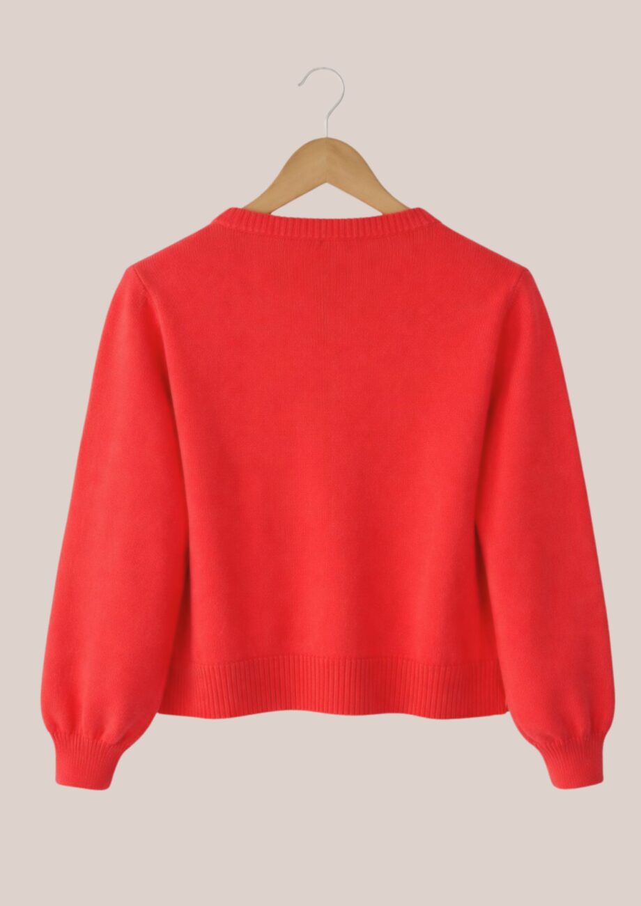 Gilet Gianni pour femme senior coloris corail - back