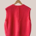 Dos du gilet sans manches senior Gwen en maille corail- forESTIME