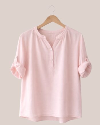 blouse rose poudré femme fluide