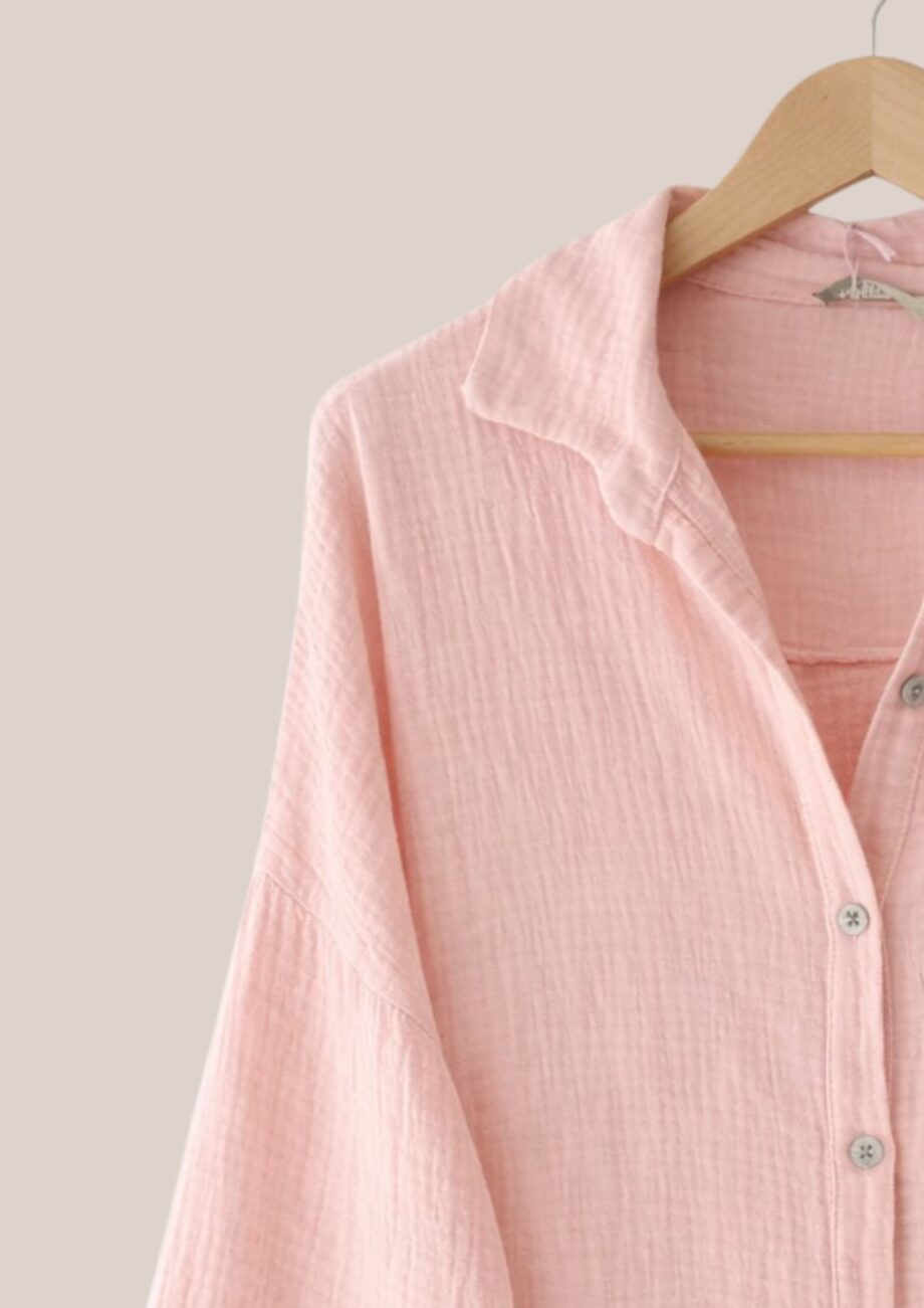 Zoom chemise Cassandre rose poudré