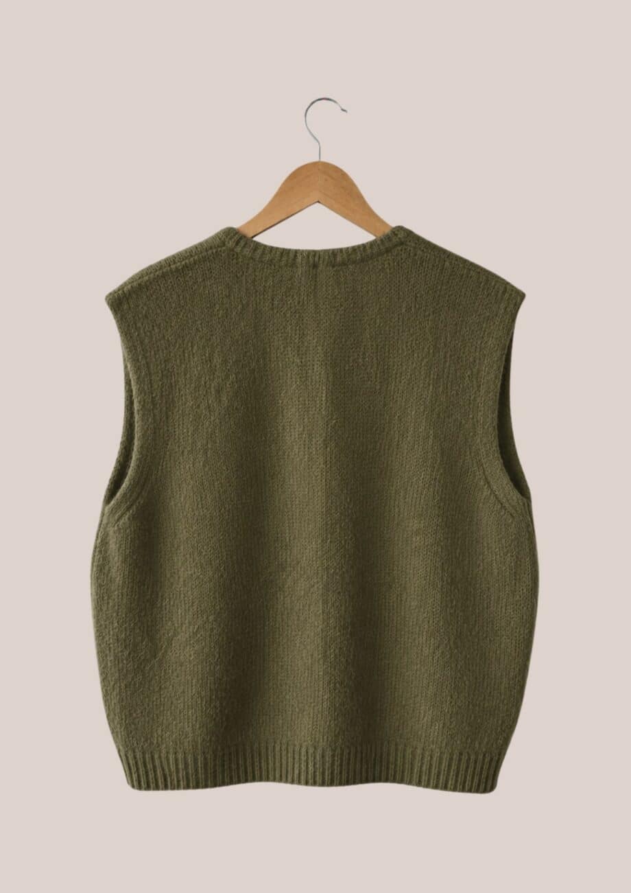 Dos du Gilet Kaki femme senior - forESTIME