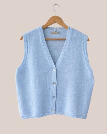 gilet Gatia sans manches bleu ciel