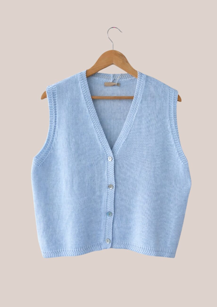 gilet Gatia sans manches bleu ciel