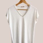 tee-shirt Telia coloris écru idéal pour femme senior. 100% coton