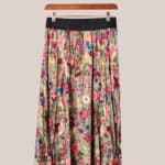 Jupe Justine femme senior viscose polyester élastiquée longueur cheville - forESTIME