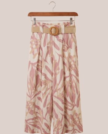 Pantalon fluide femme senior rose beige - forESTIME