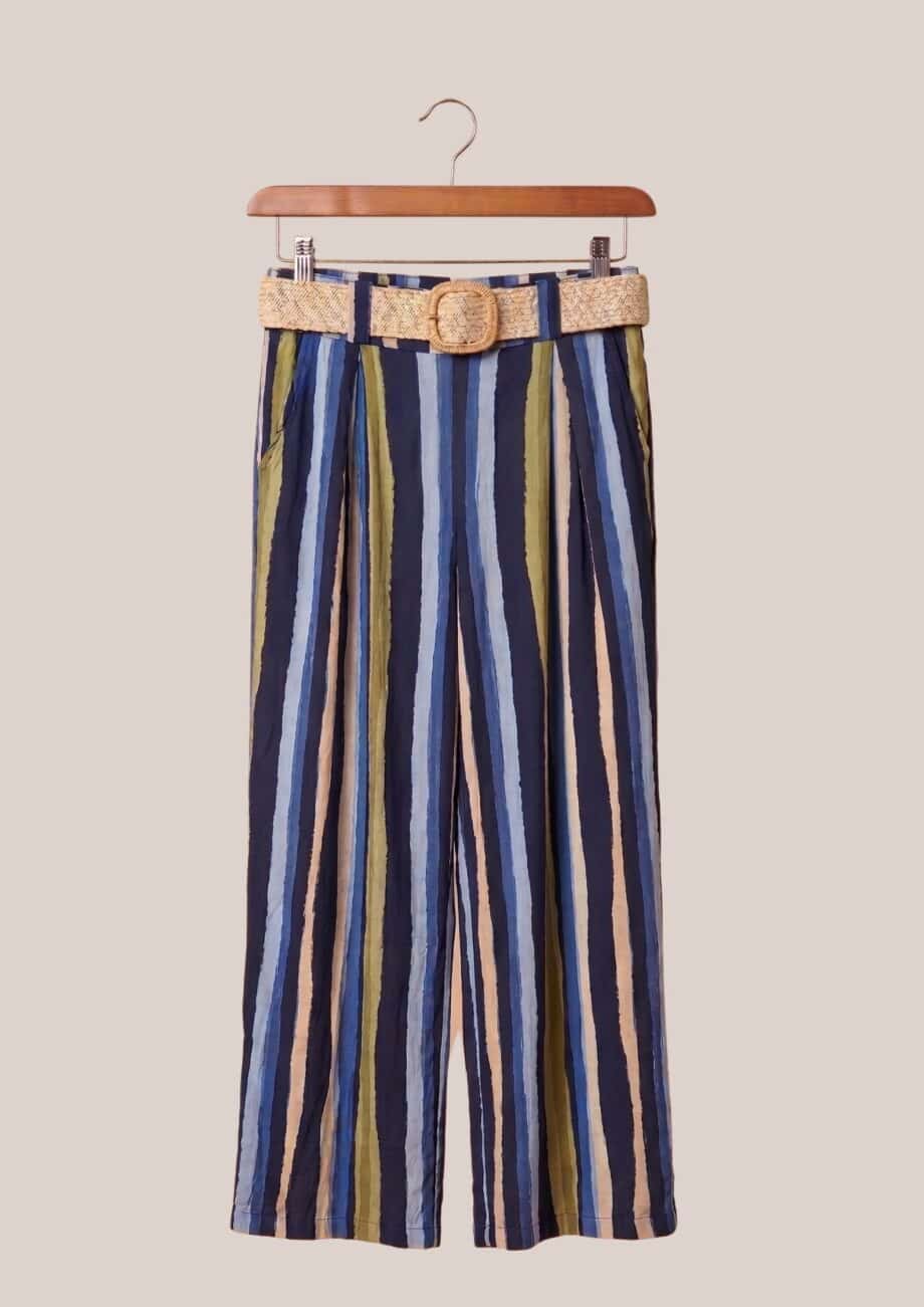 Pantalon rayé Prince bleu - forESTIME