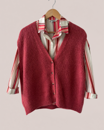 gilet gwen rose blush femme senior
