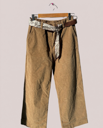 pantalon patrice en velours camel femme senior