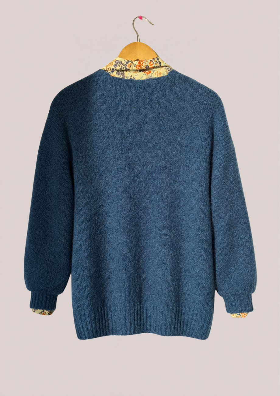 gilet gaelle bleu indigo femme